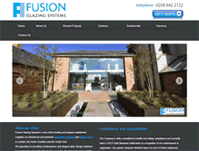 Tablet Screenshot of fusionglazingsystems.co.uk